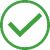 Green check mark in a circle