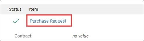 Purchase Request is outlined in a red box. 